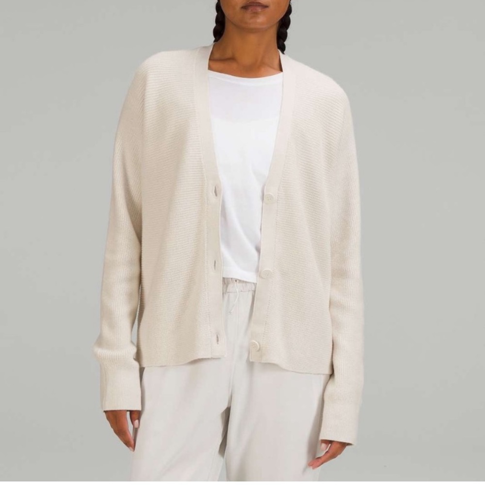 Lululemon Merino Wool Blend Cardigan- BLACK